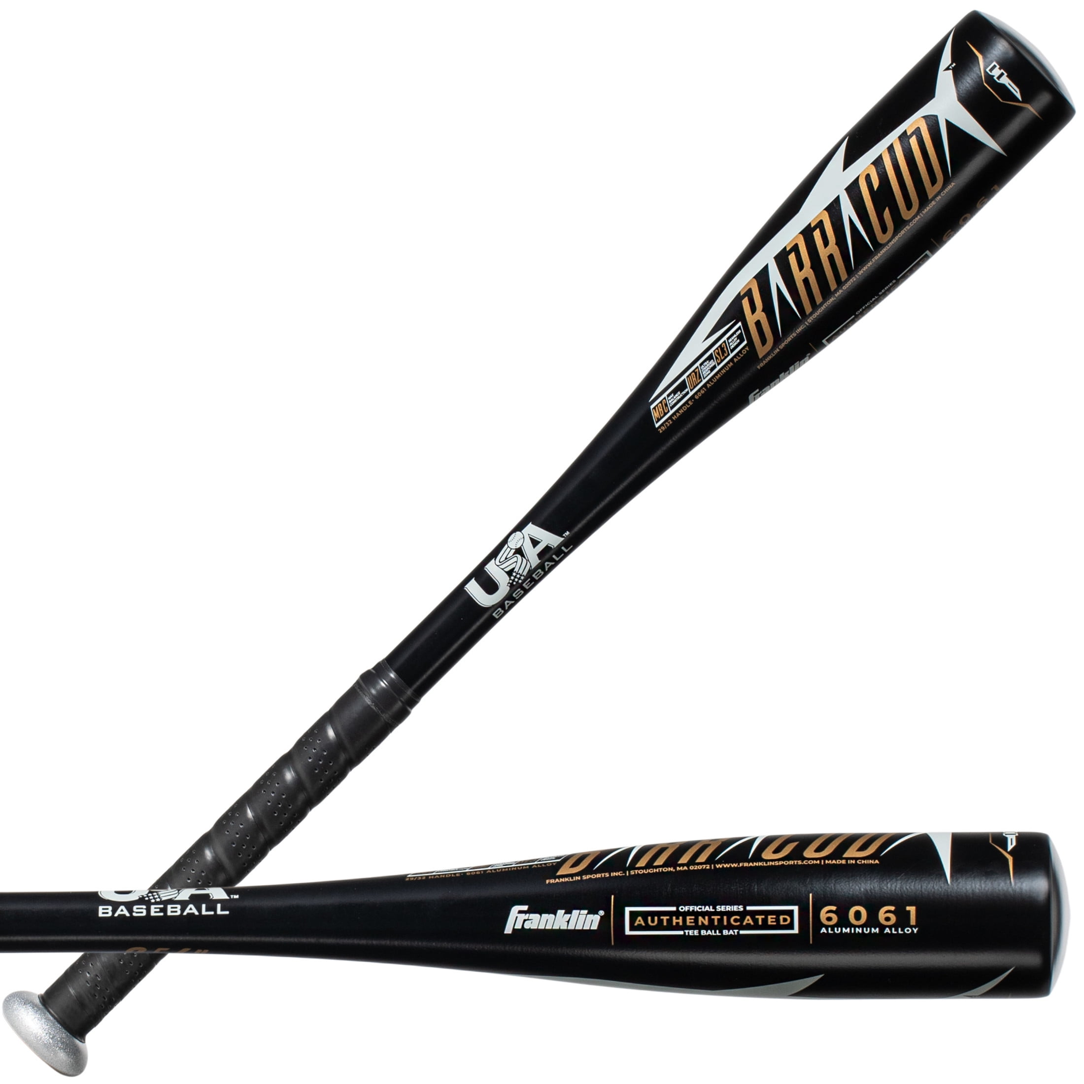 Franklin Sports Official Aluminum Barracuda 24" Teeball Bat (-11 Drop Weight)