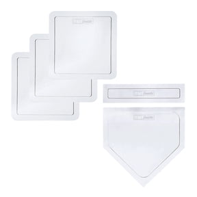 Franklin Sports MLB Throw Down Rubber Baseball Base Set, 5 Piece, White