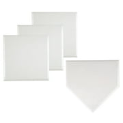 Franklin Sports MLB Deluxe Rubber Baseball Base Set, 4 Piece, White