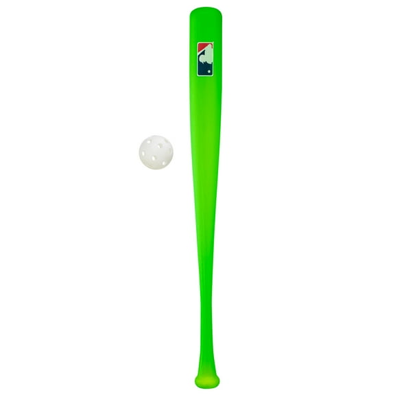 Franklin Sports MLB Plastic Baseball Bat + Ball Set - Kids Lightweight Plastic Baseball Bat + Ball - 30" Pro Style Youth Set - Green