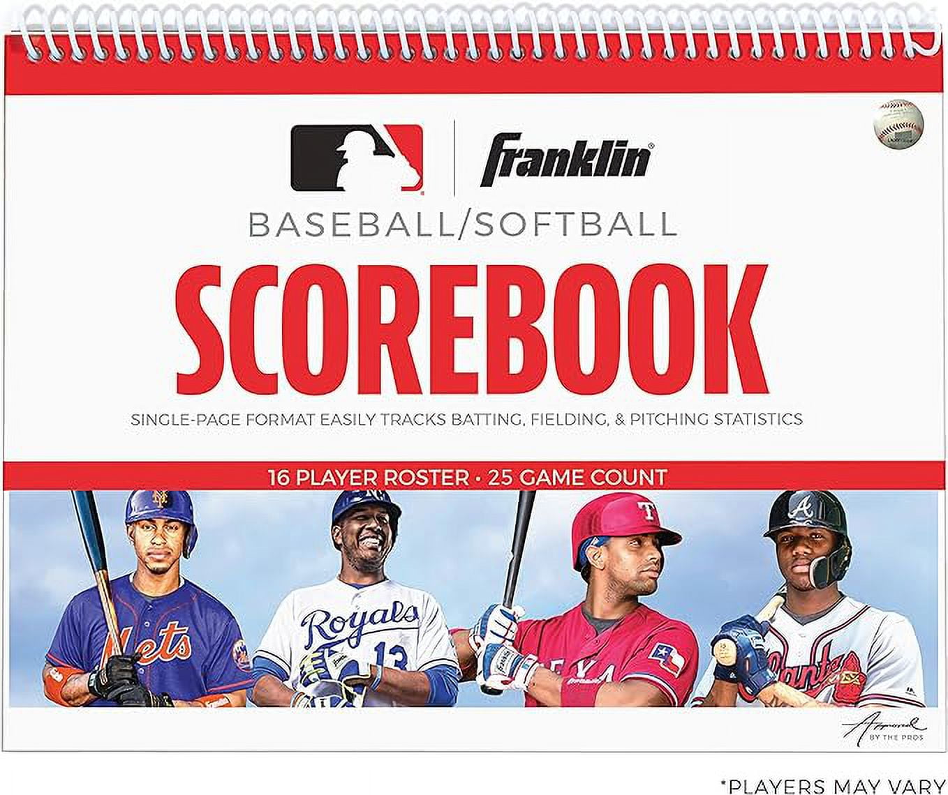 Franklin Sports Baseball + Softball Scorebook Score Keeping Book for Stats Coaching Official
