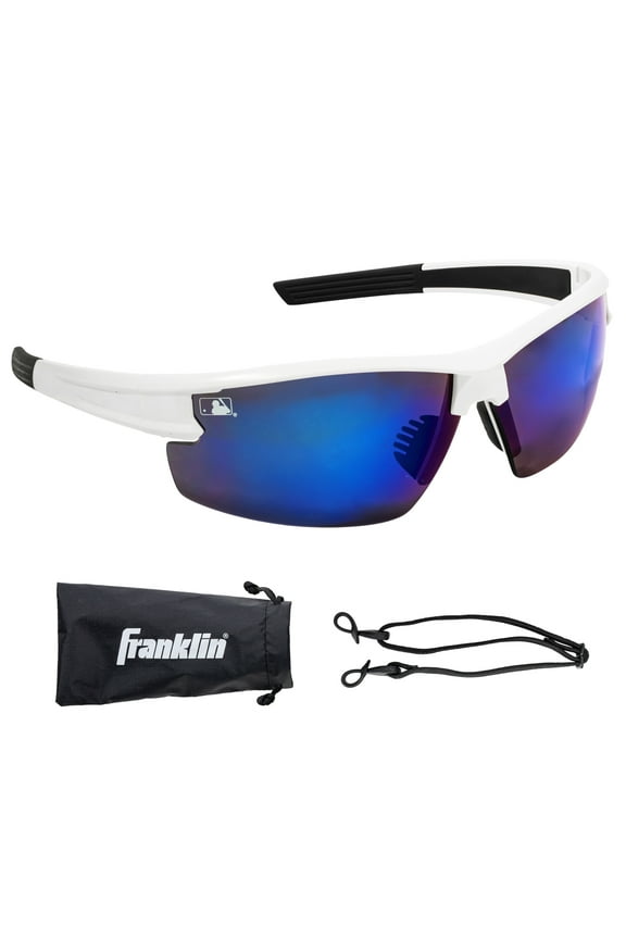 Baseball Sunglasses - Youth + Adult Baseball + Softball Glasses - White