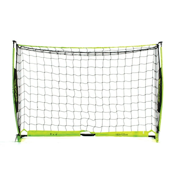 Franklin Sports Deluxe Blackhawk Soccer Goal - Pop Up Backyard Soccer Nets - Foldable Indoor + Outdoor - Adult + Kids - 6' x 4' - Optic Yellow