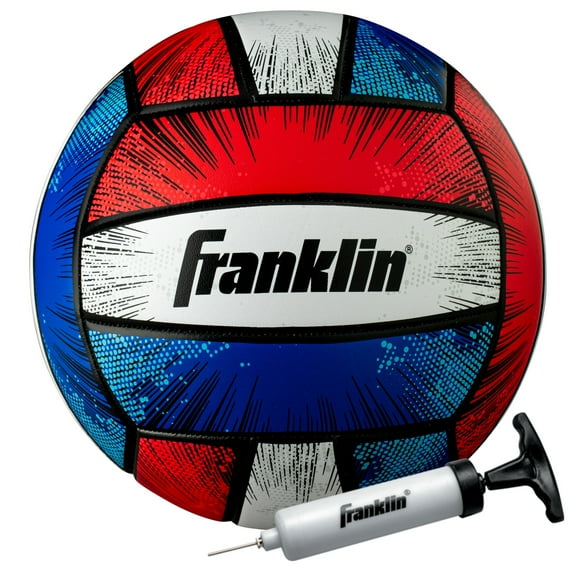 Franklin Sports BLAST Volleyball - Outdoor + Beach Volleyball - Cushioned Ball - Air Pump Included