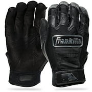 Franklin Sports CFX Pro Series Batting Gloves, Chrome Black, Adult Large