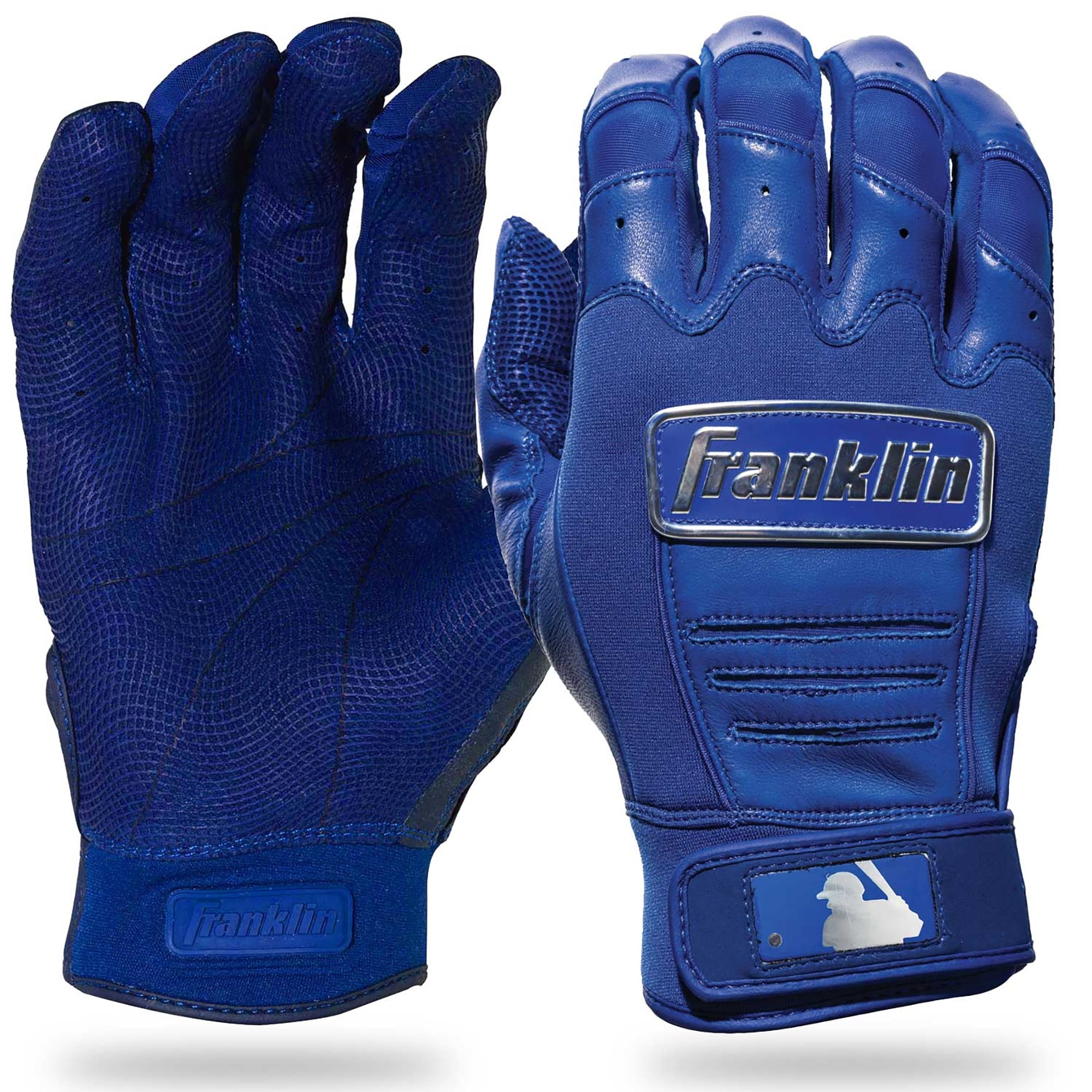 Franklin Sports CFX Pro Series Batting Gloves Chrome Royal Adult Extra Large