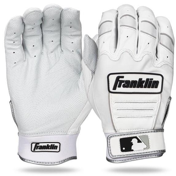 Franklin Sports MLB Batting Gloves - CFX Pro Adult Men's + Youth Batting Gloves Pair - Baseball + Softball Gloves - Pearl/White - Adult Medium