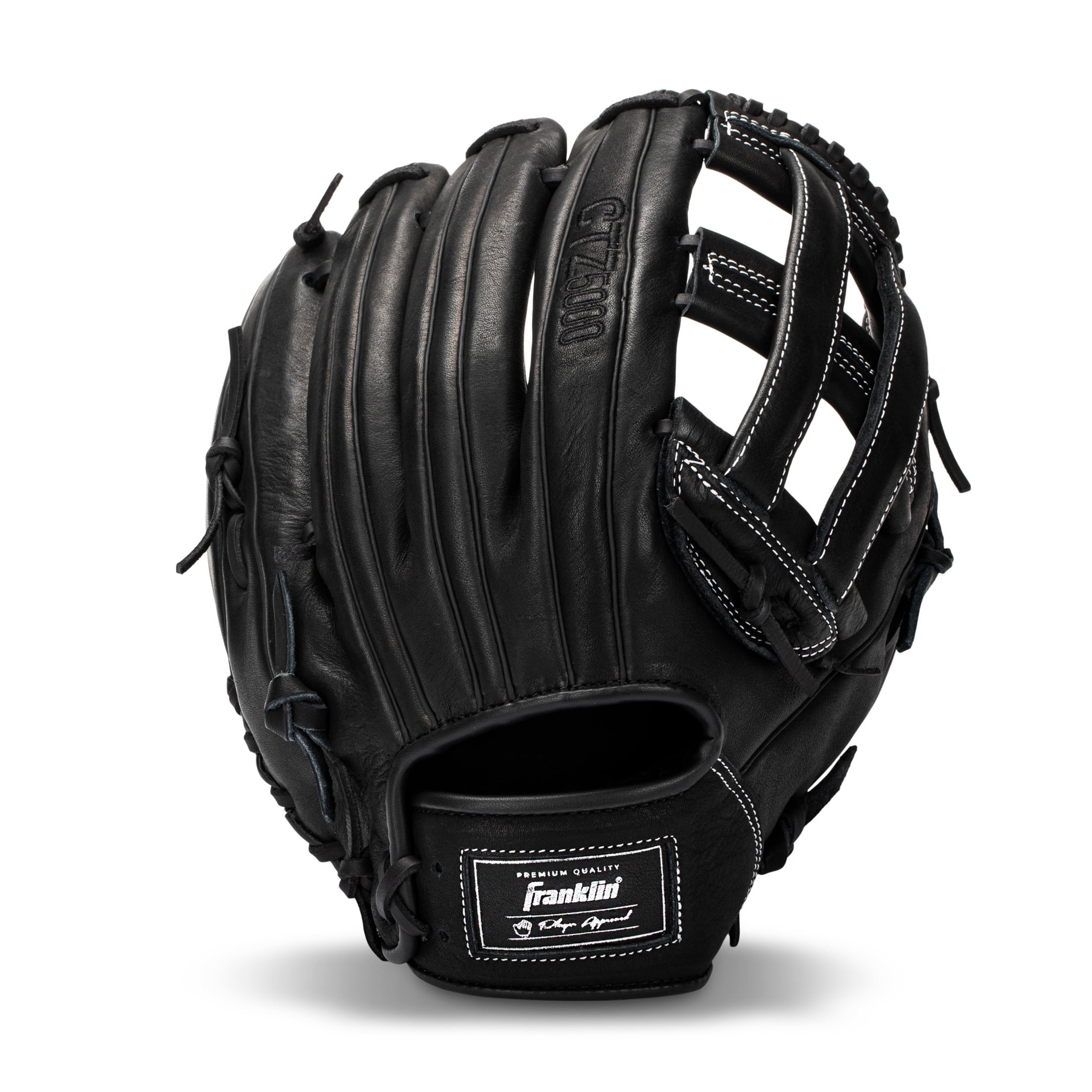 Franklin Sports CTZ5000 Cowhide Leather Baseball Outfield Glove, 13 in, Black, Right Hand Throw
