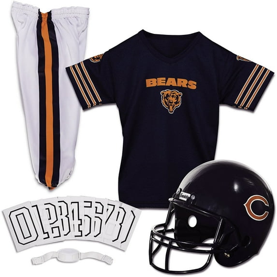 Franklin Sports Chicago Bears Kids NFL Uniform Set - Youth NFL Team Jersey, Helmet, Pants + Apparel Costume - Official NFL Gear -Youth Medium
