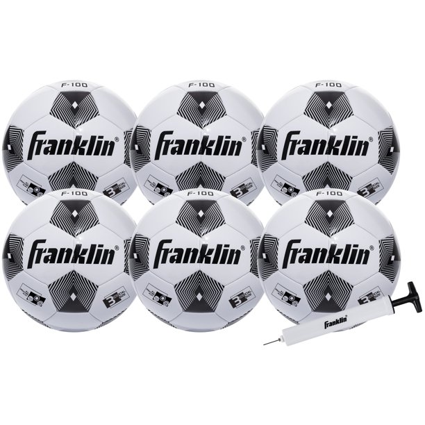 Franklin Sports Comp 100 Soccer Ball, Size 3, Black and White