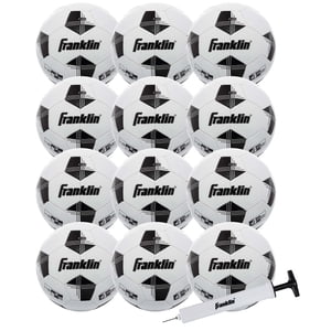 Franklin Sports Competition 100 Soccer Balls, Size 4 (12-Pack)