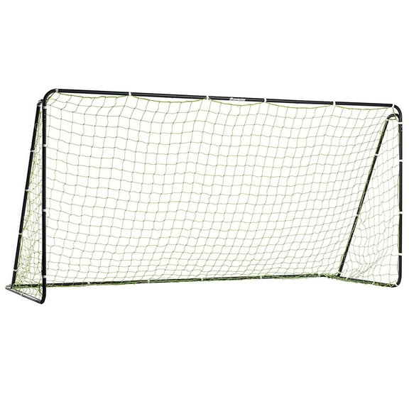 Franklin Sports Competition Soccer Goal - Steel Backyard Goal - 12' x 6' Official Size - Black