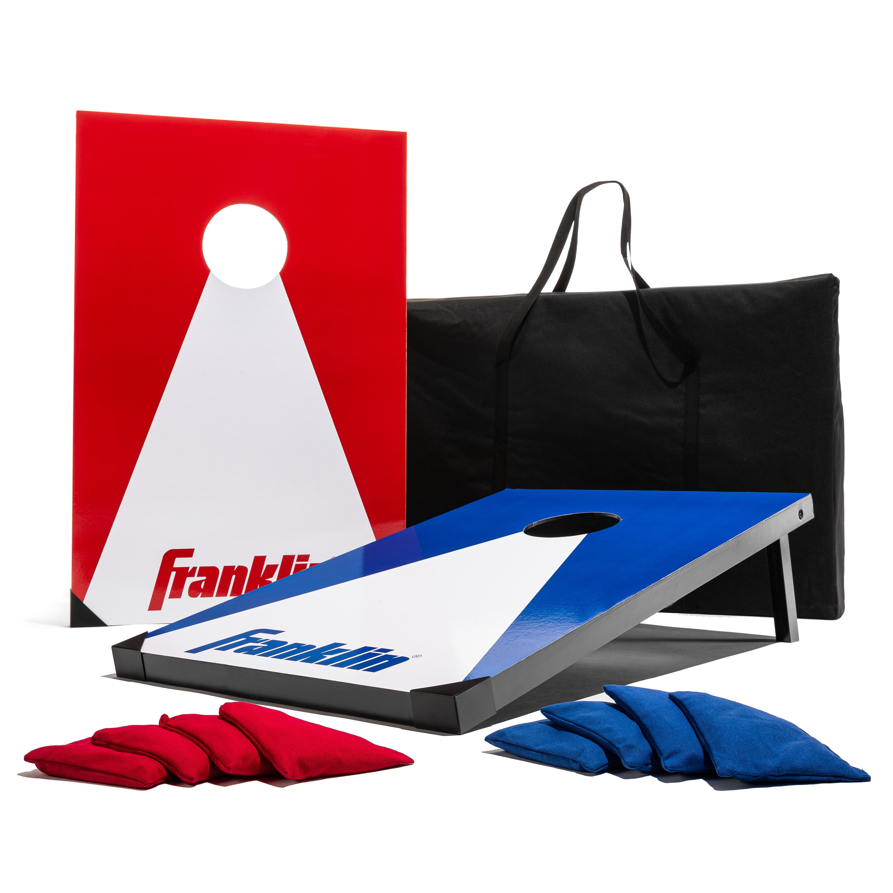 Franklin Sports Cornhole Set Includes 2 36-Inch x 24-Inch Targets, 8 Regulation Bean Bags, and Carry Bag