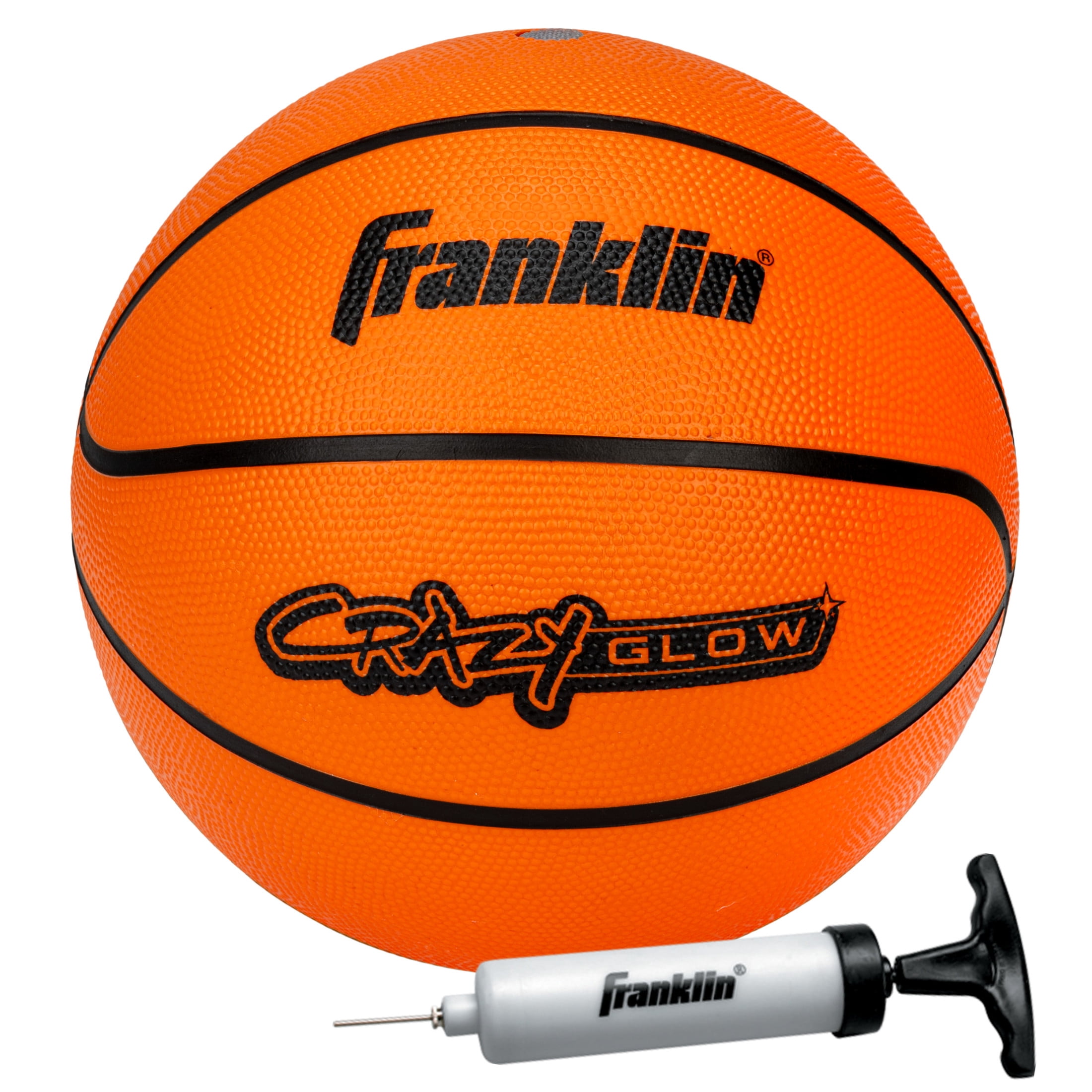 Franklin Sports Crazy Glow Light Up Basketball - Official Size 29.5"