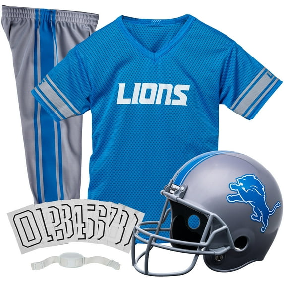 Franklin Sports Detroit Lions Kids NFL Uniform Set - Youth NFL Team Jersey, Helmet, Pants + Apparel Costume - Official NFL Gear -Youth Large