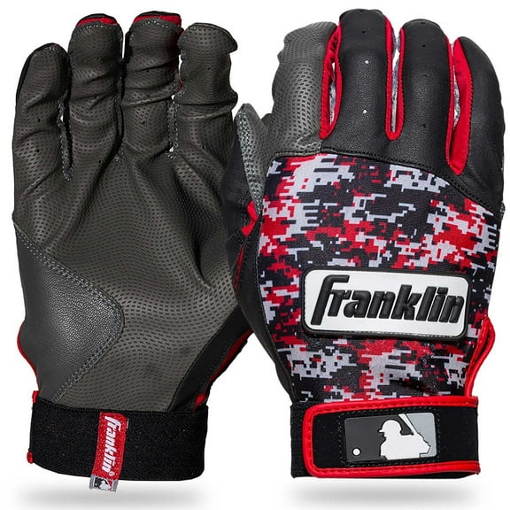 Franklin Sports Digitek Batting Glove Gray/Black/Red Digi Youth Large