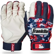 Franklin Sports Digitek Batting Gloves White/Navy/Red Digi Adult Large