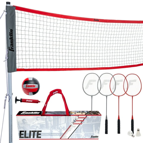 Franklin Sports Elite Badminton Volleyball Combo Set