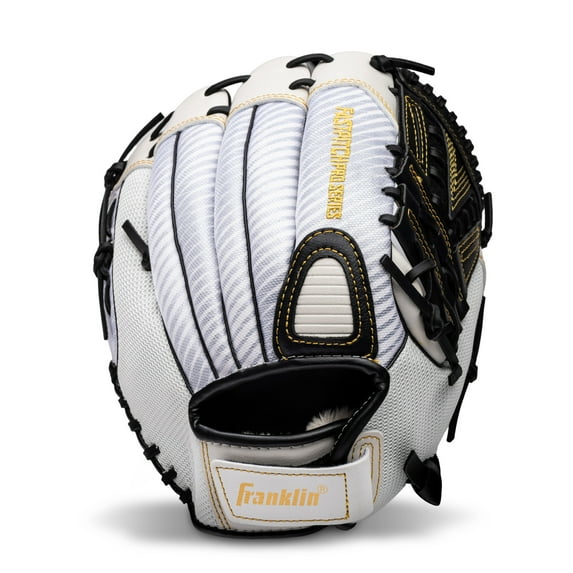 Franklin Sports Fastpitch Pro Softball Glove - Adult + Youth Mitt - 12" Righty - White