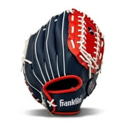 Franklin Sports Field Master Baseball + Softball Glove - 12" Righty - Red/White/Blue