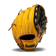 Franklin Sports Field Master Baseball + Softball Glove - Adult + Youth Mitt - 10" Righty - Black/Tan