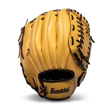 Franklin Sports Field Master Baseball + Softball Glove - Adult + Youth Mitt - 12" Righty - Camel