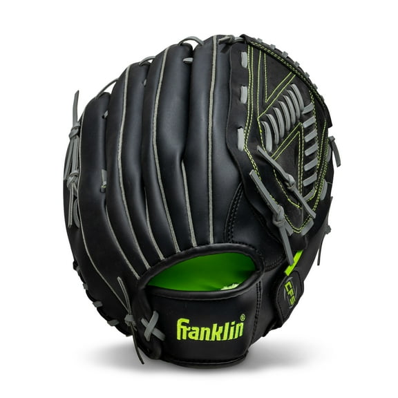 Franklin Sports Field Master Baseball + Softball Glove - Adult + Youth Mitt - 13" Righty - Black