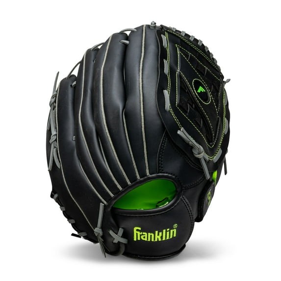 Franklin Sports Field Master Baseball + Softball Glove - Adult + Youth Mitt - 14" Righty - Black