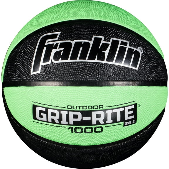 Franklin Sports Grip-Rite 1000 Intermediate 28.5" Basketball-Black/Lime