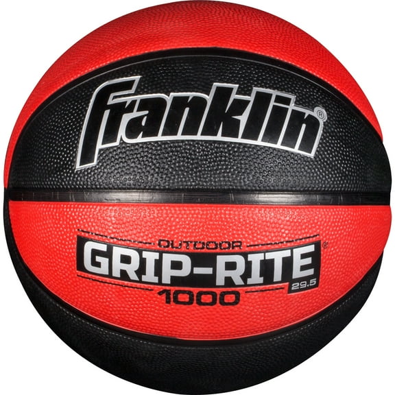 Franklin Sports Grip-Rite 1000 Official 29.5" Basketball-Black/Red
