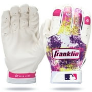 Franklin Sports Grow to Pro Kids Batting Gloves - Youth XX Small -White/Pink/Purple