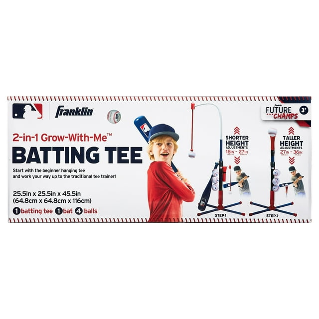 Franklin Sports GrowwithMe Baseball Tee + Stand Set for Youth