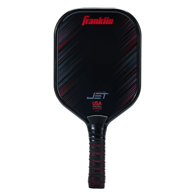 Franklin Sports Jet Pickleball Paddle - Aluminum 8mm Core Racket - Red