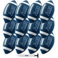 thumbnail image 1 of Franklin Sports Junior Footballs - Extra Grip 1000 - Blue/White - 12 Deflated Balls w/ Pump, 1 of 3