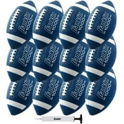Franklin Sports Junior Size Footballs - Grip-Rite 1000 - Blue/White, 12 Pack Deflated With Pump