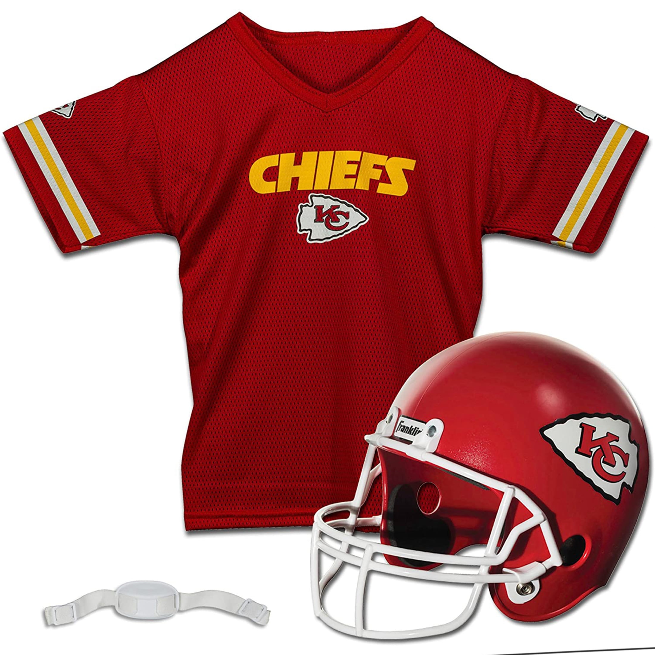 Franklin Sports Kansas City Chiefs Kids NFL Uniform Set - Youth NFL Team Jersey, Helmet + Apparel Costume - Official NFL Gear -Youth Medium