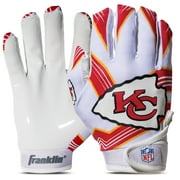 Franklin Sports Kansas City Chiefs Youth NFL Football Receiver Gloves - Official NFL Team Logos - Kids Football Gear + Accessories - Youth XS/S Pair