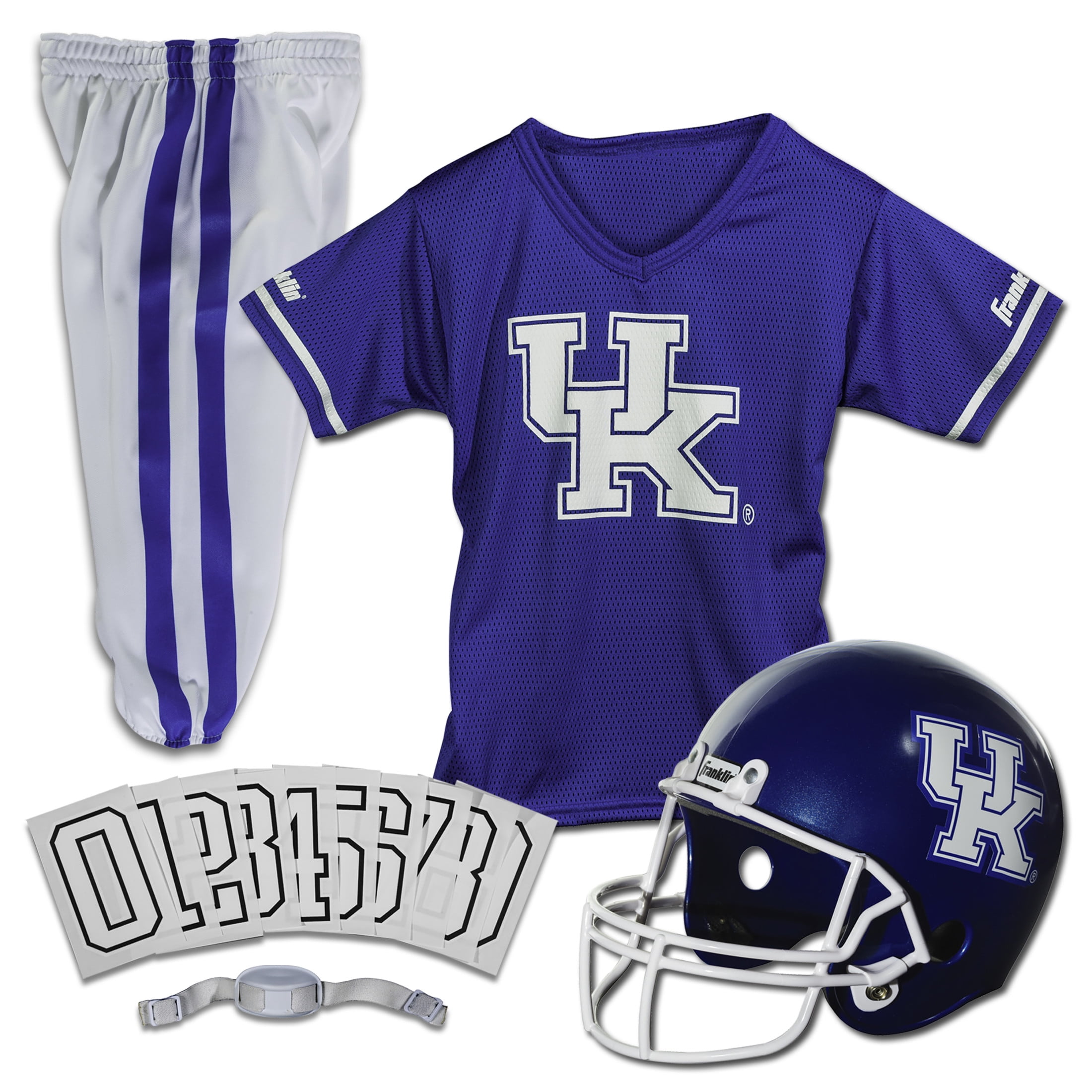 Franklin Sports Kentucky Wildcats Kids College Football Uniform Set - Youth NCAA Uniform Set - Includes Jersey, Helmet, Pants - Youth Medium
