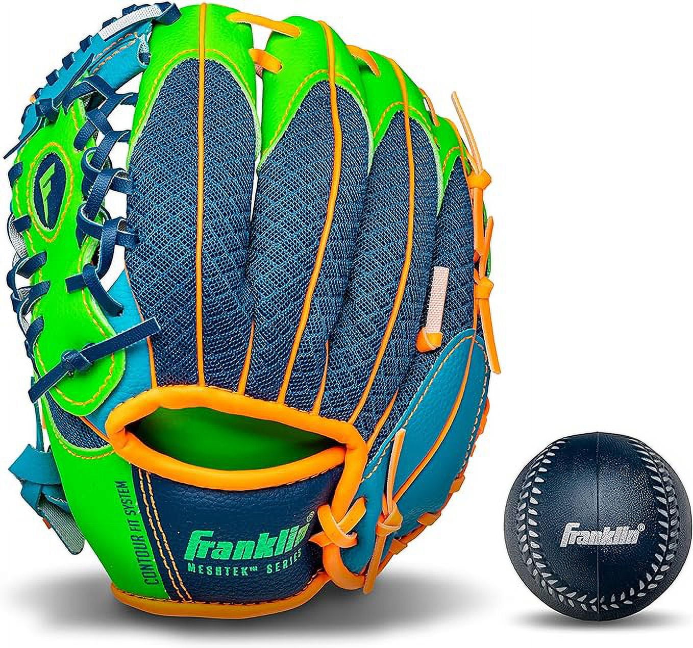 Franklin Sports Kids Baseball Glove + Ball Sets Meshtek Youth Teeball