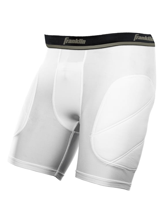 Youth Baseball Compression Sliding Shorts with Cup Pocket, Black, Youth Large