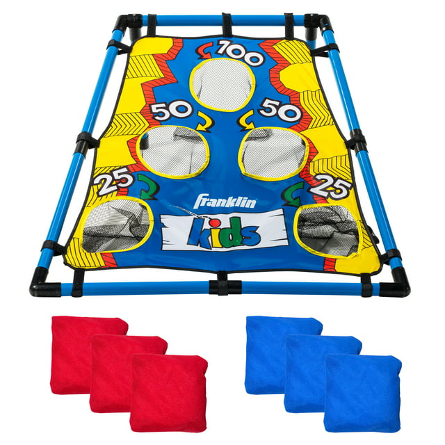 Franklin Sports Kids Bean Bag Toss - Great for Kids-Indoor Outdoor Use - Includes 31" x 33" Target and (6) 4" Bean Bags