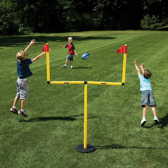 Franklin Sports Kids Football Field Goal Goalpost Set with Mini Football Kicking Cage