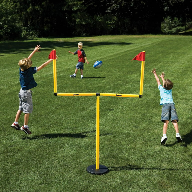 Franklin Sports Kids Football Field Goal Goalpost Set with Mini Football  Kicking Cage