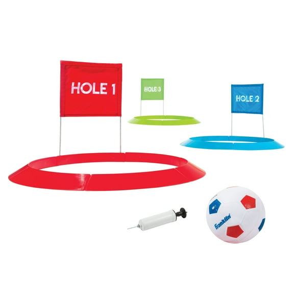 Franklin Sports Kids Soccer Golf Set with 1 Soccer Ball and 3 Targets with Flags - 20 inch targets