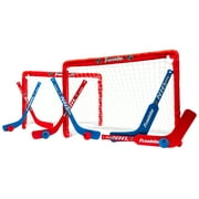 Franklin Sports Knee Hockey Goal Set of 2 - Mini Hockey Set for Kids - Player and Goalie Sticks Included