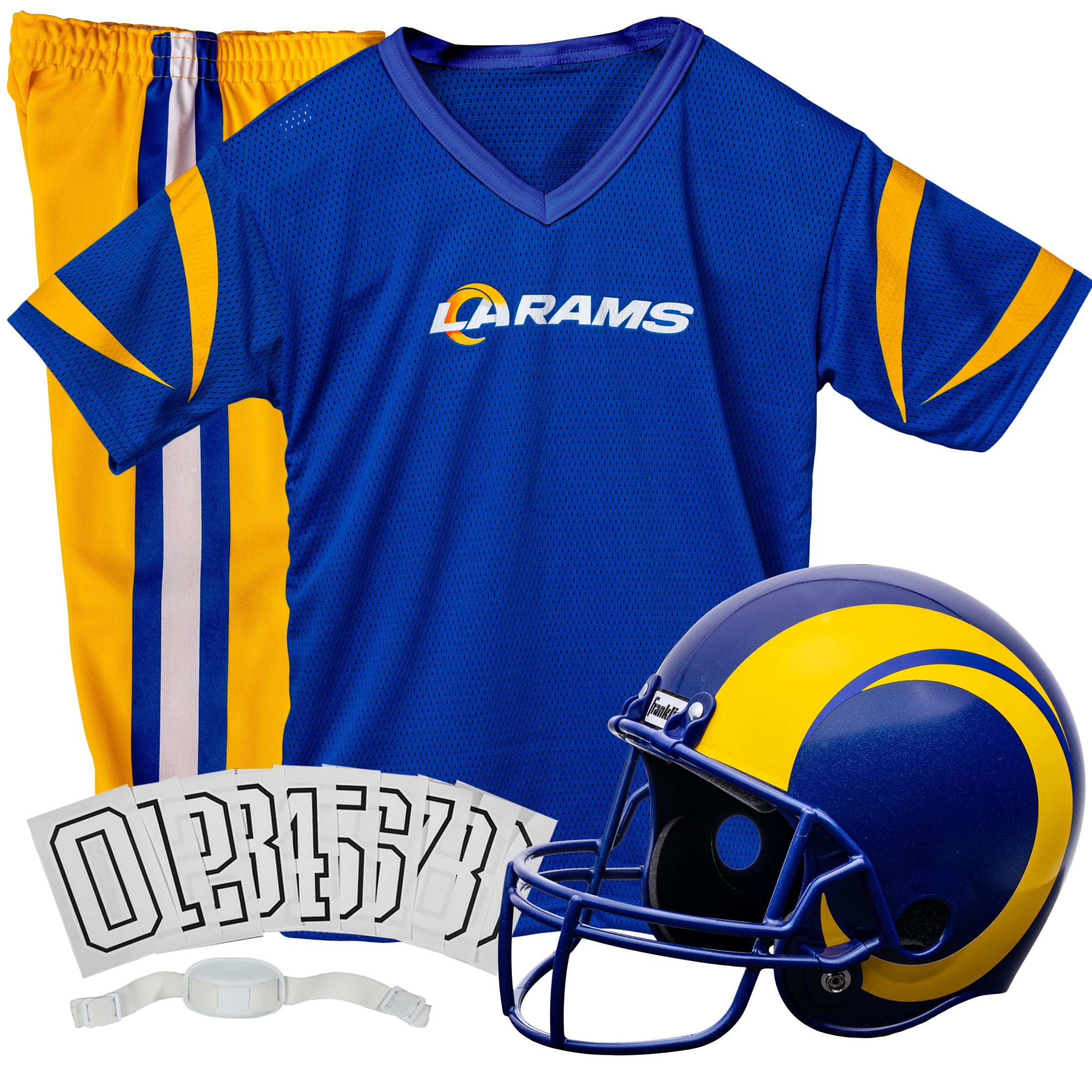 Franklin Sports LA Rams Kids NFL Uniform Set - Youth NFL Team Jersey, Helmet, Pants + Apparel Costume - Official NFL Gear -Youth Medium