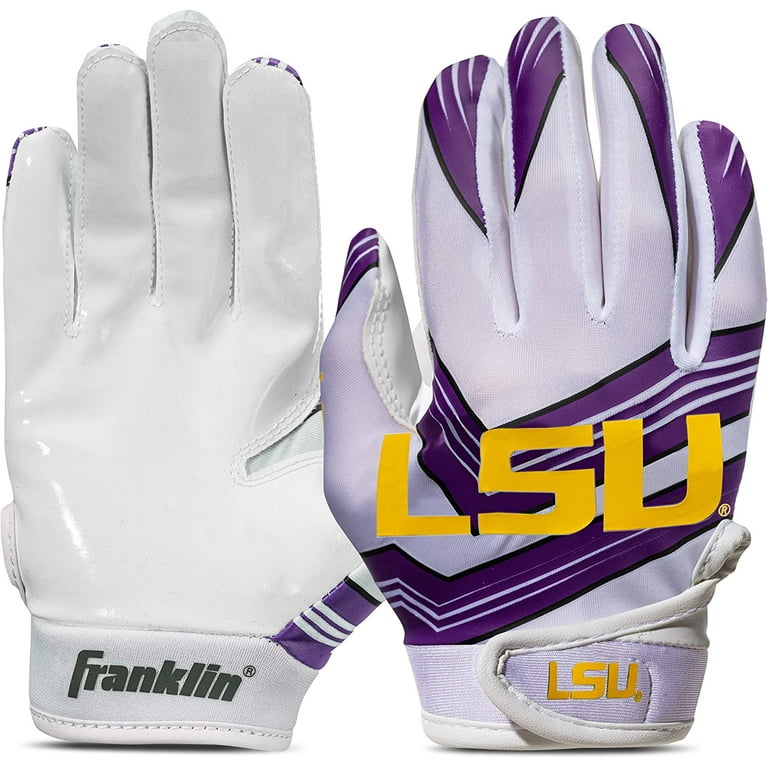 Franklin Sports LSU Tigers Youth Football Receiver Gloves Tacky
