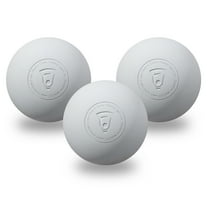 Franklin Sports Lacrosse Balls - Official Size Lax Balls for Practice - Rubber 63mm Outdoor Lacrosse Balls - Great for Muscle Massage Therapy   Yoga - White 3 Pack