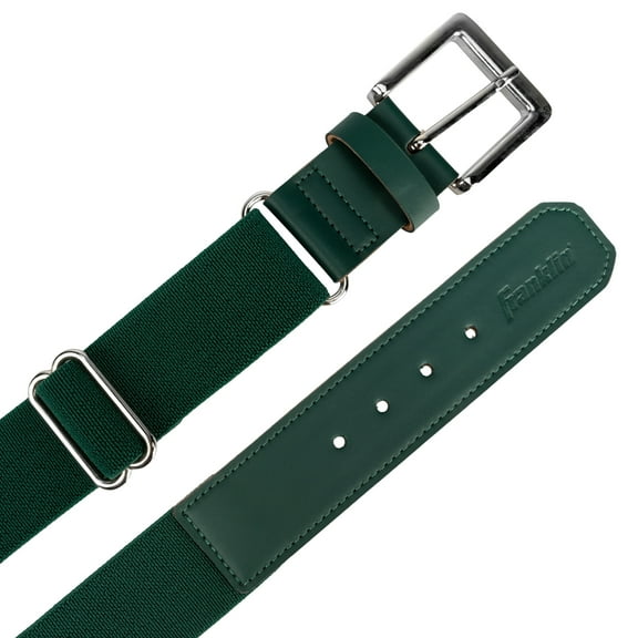 Franklin Sports MLB Adult + Youth Baseball Belt - Belt for Teeball, Baseball + Softball - Boys + Girls Adjustable Size Adult + Youth Belt for Baseball + Softball Pants - 27" to 48" Inch Waist - Green