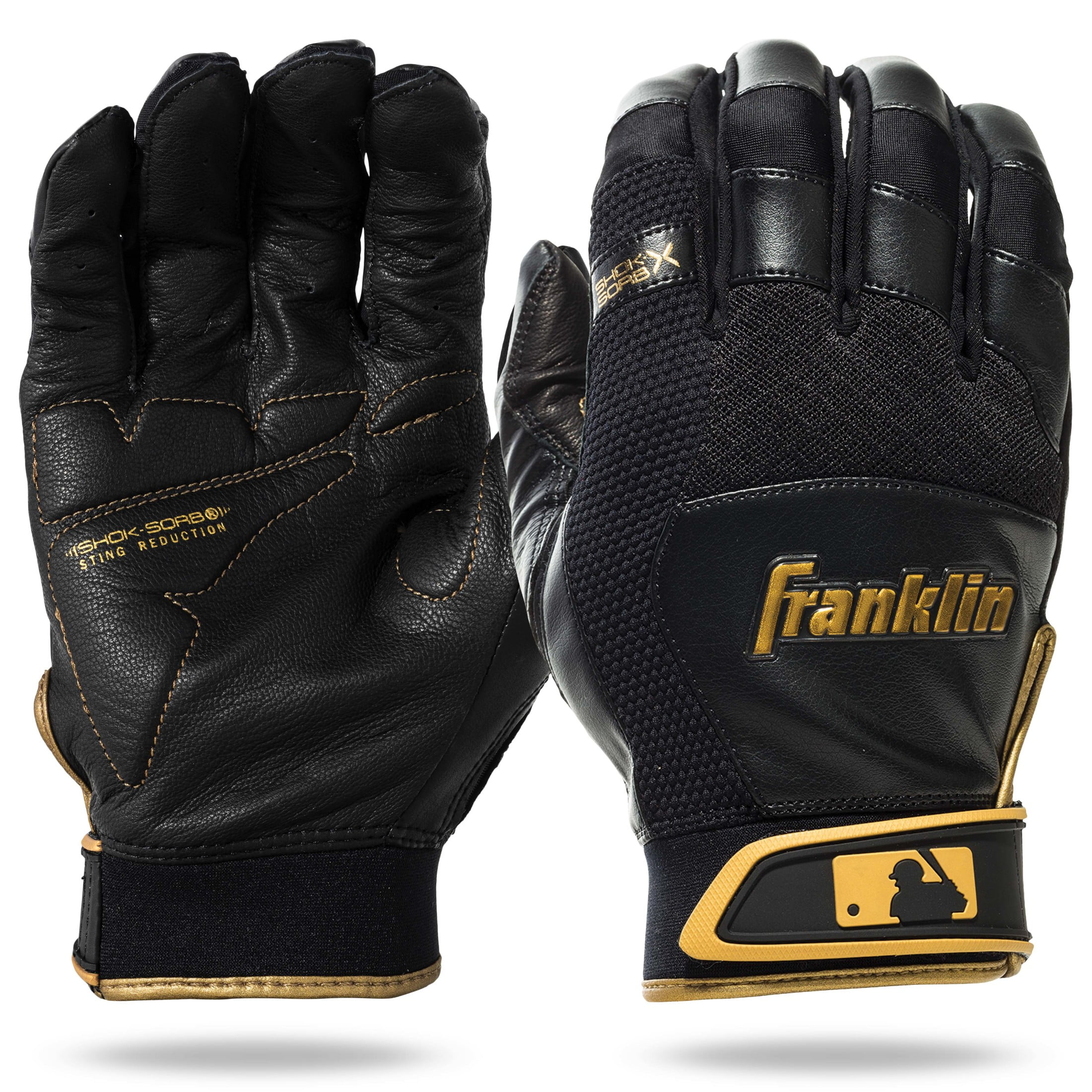 Franklin Sports MLB Baseball Batting Gloves - Shok-Sorb X